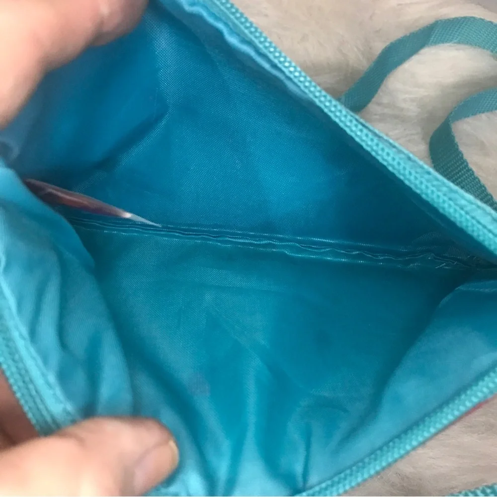 Trolls Purse Hair We Go! Crossbody Bag aqua blue with pink